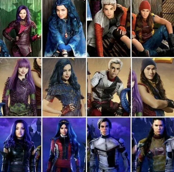 Dove, Sofía,boobo y Cameron Disney descendants, Disney descendants movie, Disney