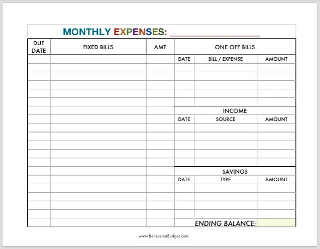Monthly expenditures. Expenses. Monthly Expenses Sample. Weekly and monthly Expense and Income Planner. Datetime month