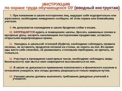 Первичный инструктаж учителя
