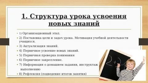 Усвоение новых знаний и способов деятельности