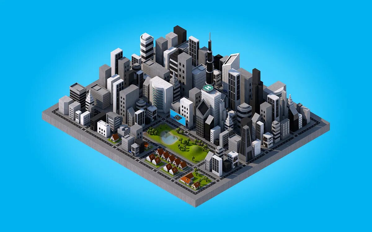 Сборки сити. Isometric City 3df. 3д модель умного города. Моделирование умного города. Макет города на блендере.