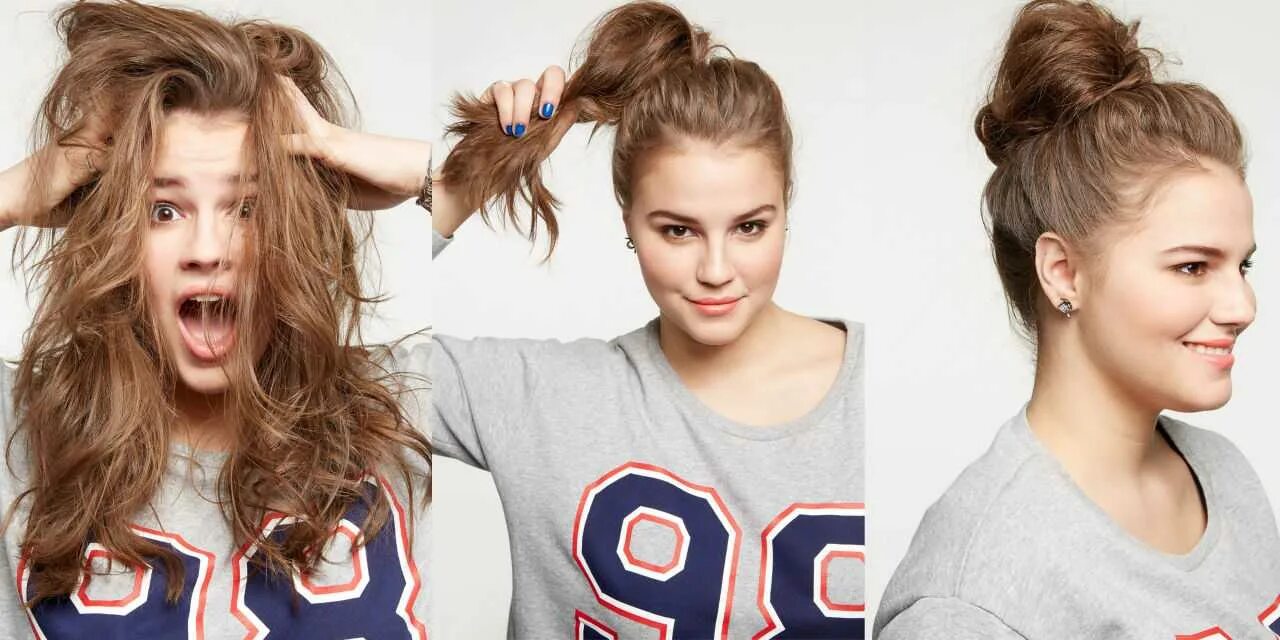 Простые причёски на грязные волосы. Пучок на грязные волосы. Прическа на грязные волосы на скорую руку. Лёгкие причёски на грязные волосы. Прически на грязную голову.