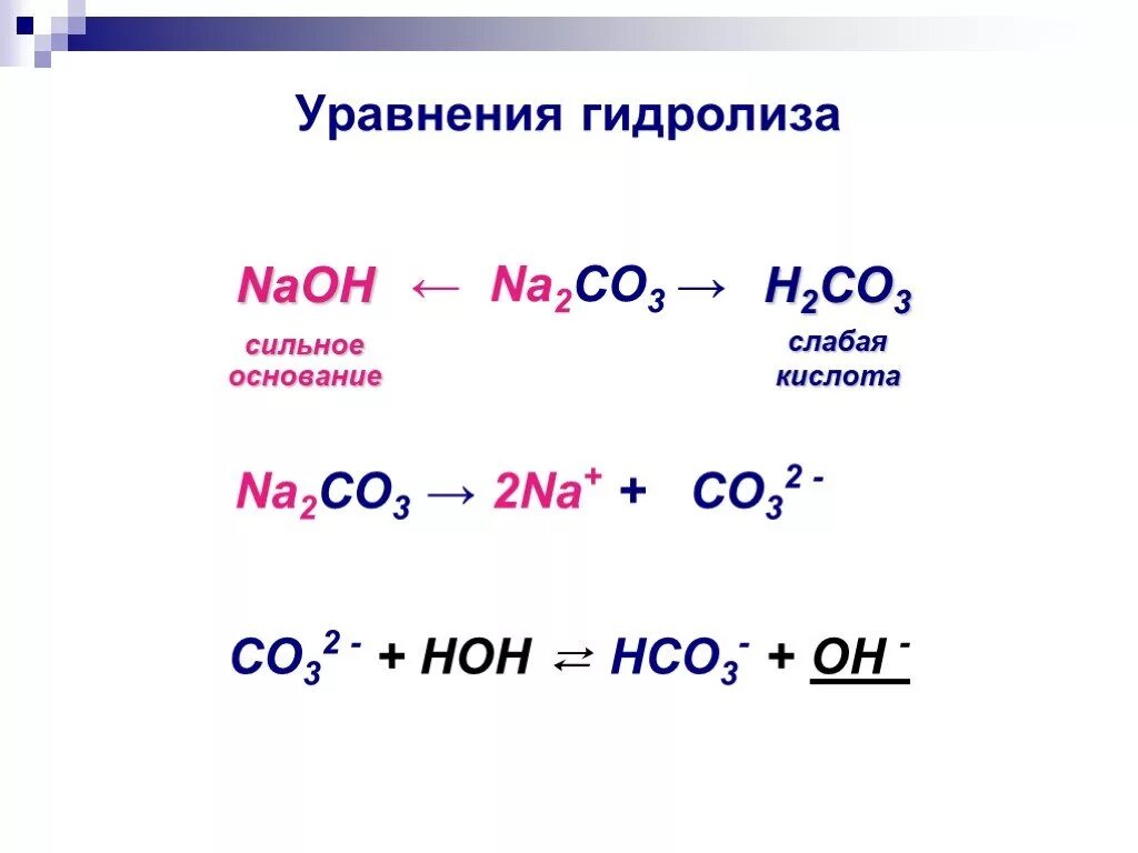 Naoh na2co3 раствор. Гидролиз NAOH уравнение. Уравнение реакции гидролиза na2co3. NAOH+h2co3 гидролиз солей. Реакция гидролиза солей na2co3.