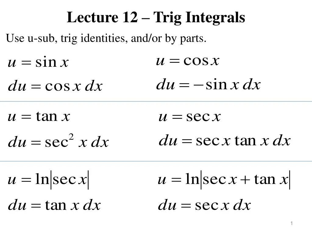 Use integers