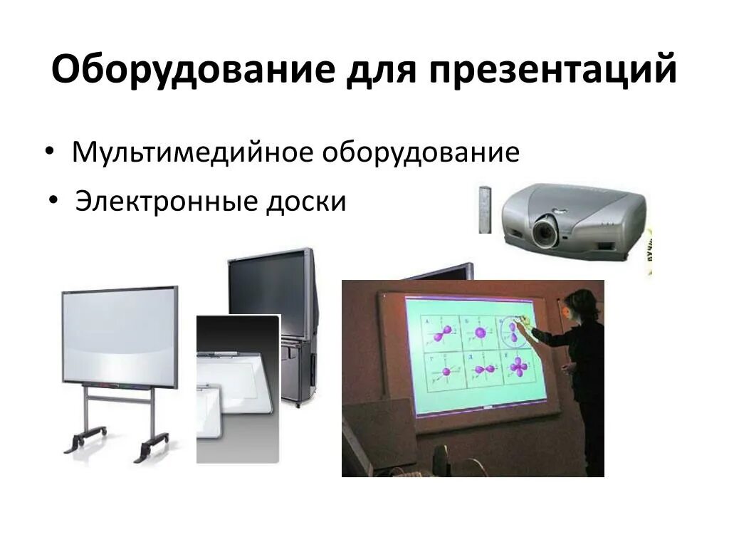 Работа с мультимедийном оборудовании