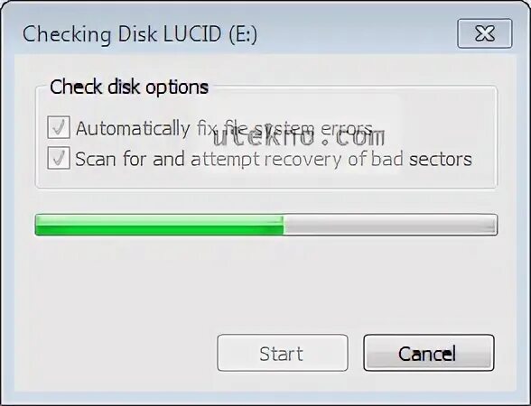 May cancel the disk check. May cancel the disk check