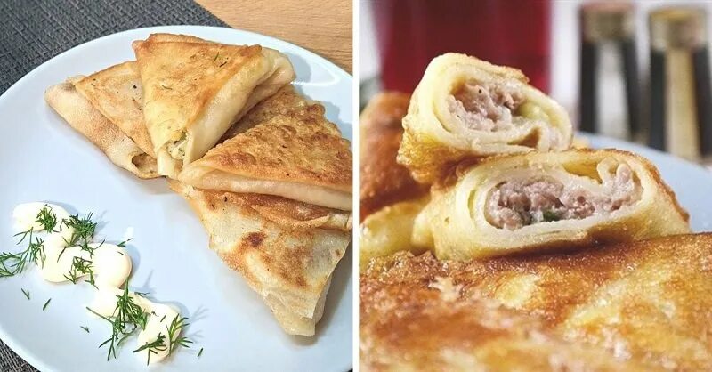 Блинчики с куриным фаршем "Бендерики" Меню недели