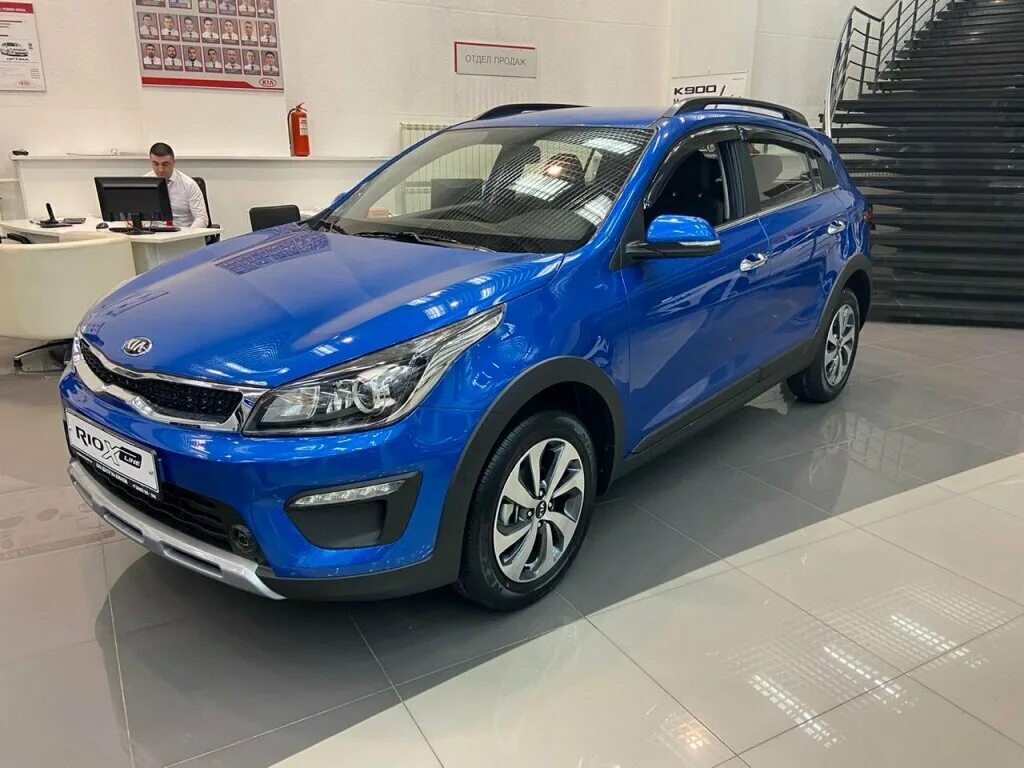 Киа рио икс лайн 2019 года. Kia Rio XLINE синий. Kia Rio x-line синий. Kia Rio x-line 1.6 at, 2019,. Kia Rio x line 2019 синий.