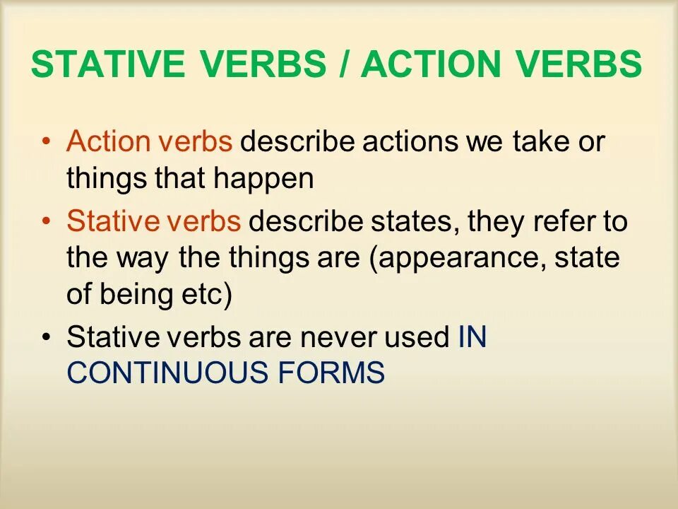 Stative verbs. Stative verbs and Action verbs. Глаголы Stative verbs. State verbs в present Continuous. Глагол state