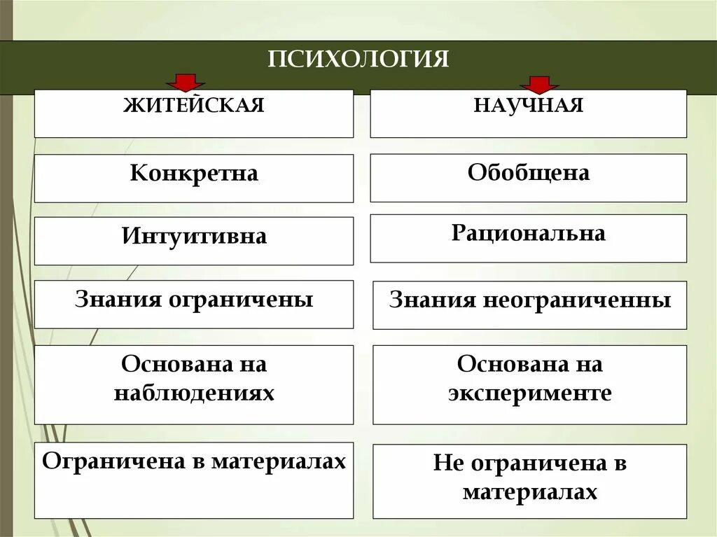 Житейские и научные понятия. Житейская психология примеры. Психология как область научного знания. Житейские понятия примеры. Интуитивное и рациональное