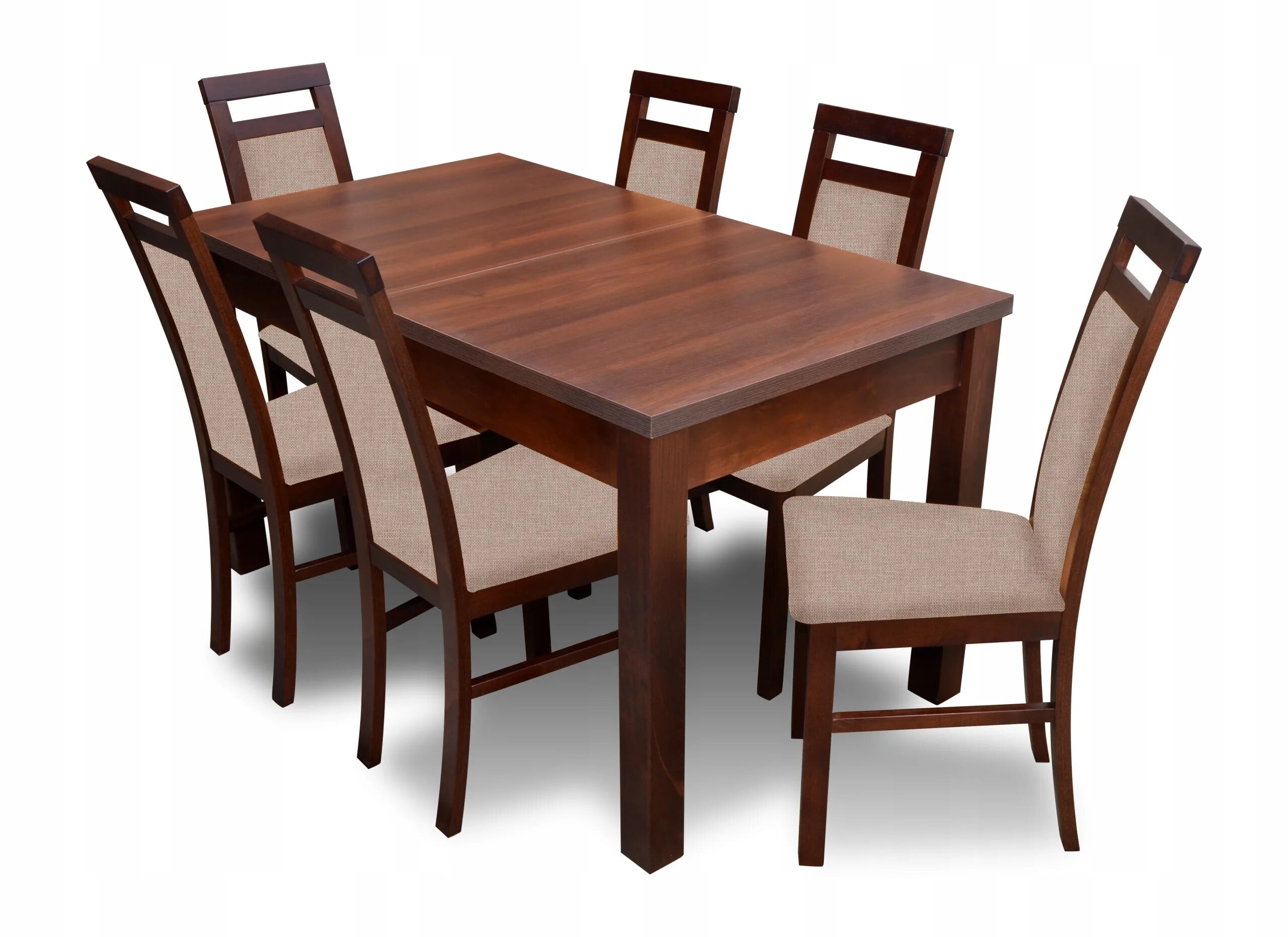 Стол для столовой 6-местный h174011. Комплект обеденный для столовой (стол 1800х800х740+ 6 стульев 450х440х1035/460 ). Комплект стол Comfort+ 6 стульев. Стол и стулья для гостиной. Обеденный комплект стол стулья