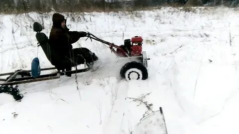 Мотоблок зимой