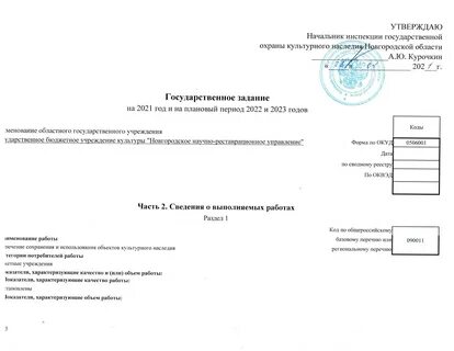 Управление государственного задания