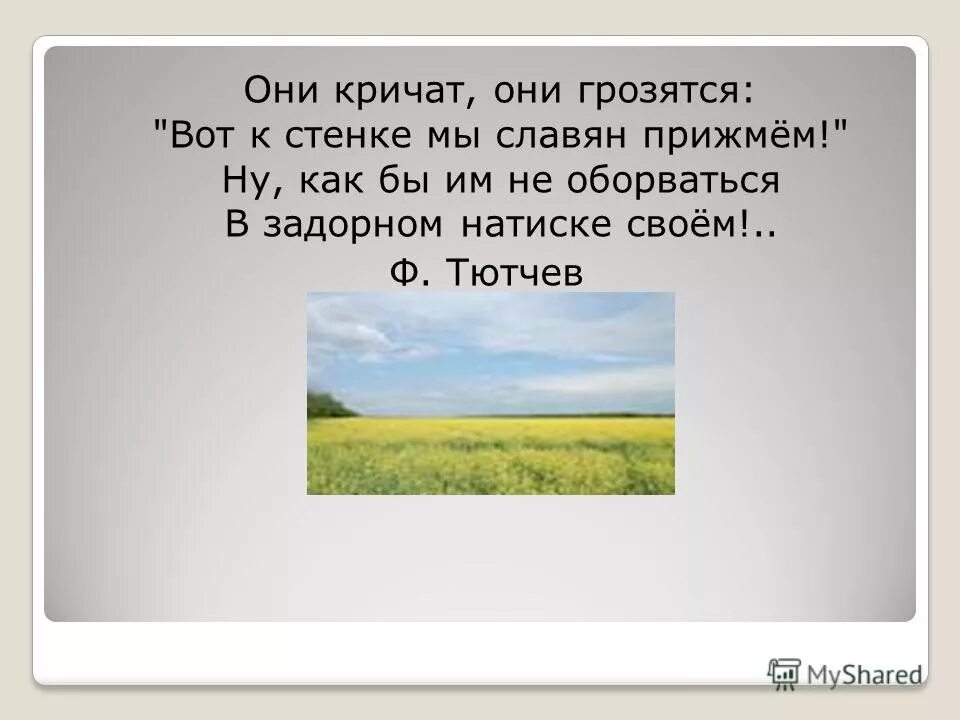 Тютчев стих славянам. Славянам они кричат Тютчев. Они кричат они грозятся Тютчев. Вот к стенке мы славян прижмем-Тютчев. Тютчев стих славянам они кричат они грозятся.