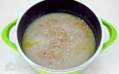 Овсяная каша из зерен на воде