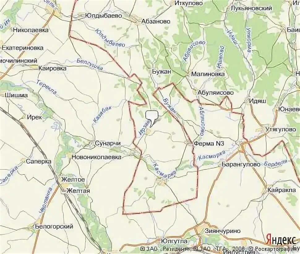 холодные ключи оренбургская область на карте