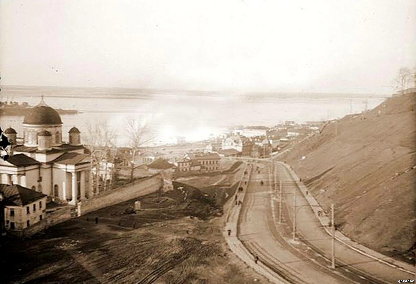 старый нн. нижний новгород 1935. площадь маркина нижний новгород 19 века. старый нн. здание биржи нижний новгород.