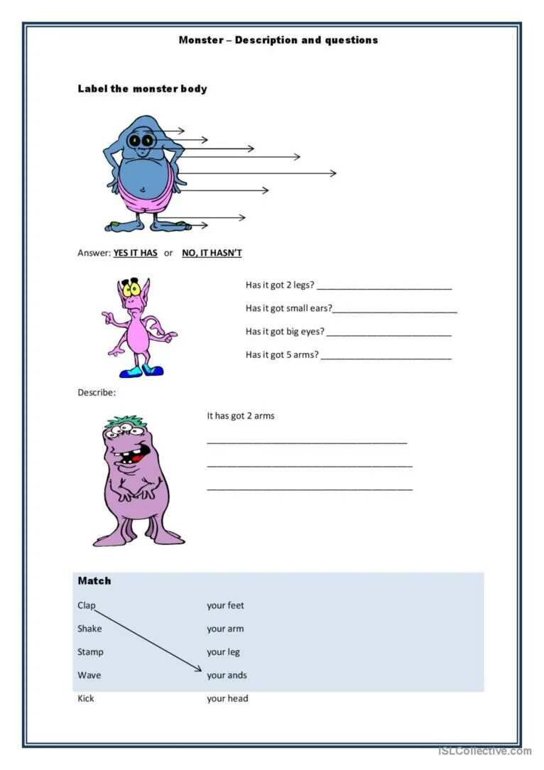 B d y h m s. Have got has got and body Parts Worksheets 5 класс. Have got has got части тела. Have got has got body Parts Worksheet. Монстр части тела на английском языке.