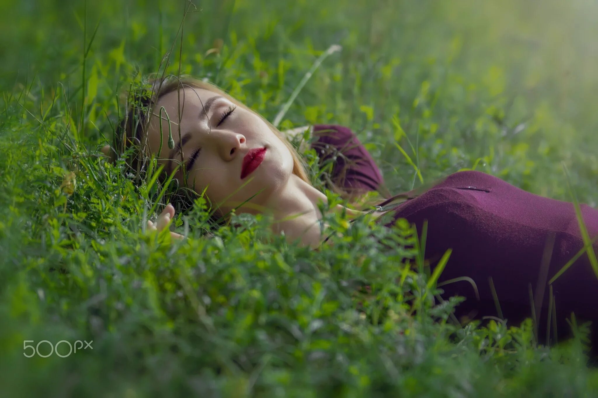Lying grass