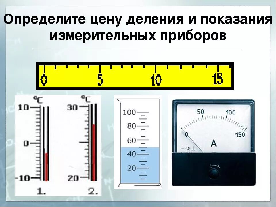 Цена деления 7 класс физика ответы. Цена деления прибора. Определите цену деления измерительного прибора. Шкала измерительного прибора. Определение цены деления шкалы.