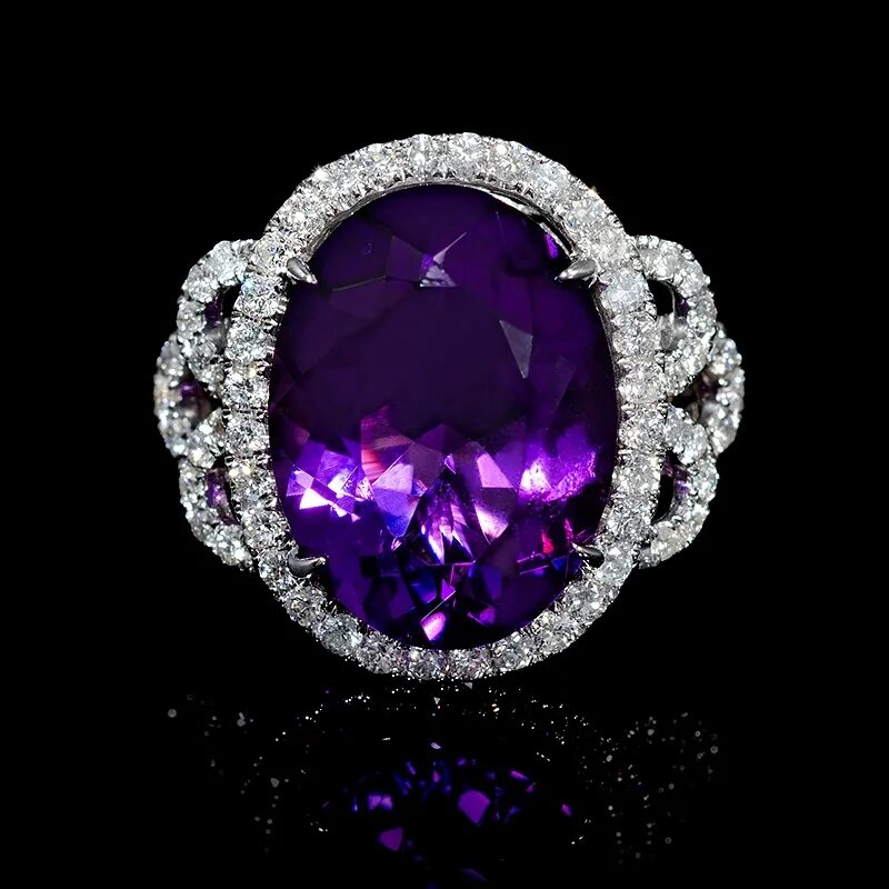 Аметистовое кольцо сен Жермена. Amethyst Gold Firenze. Аметист в платине. Алмаз аметист