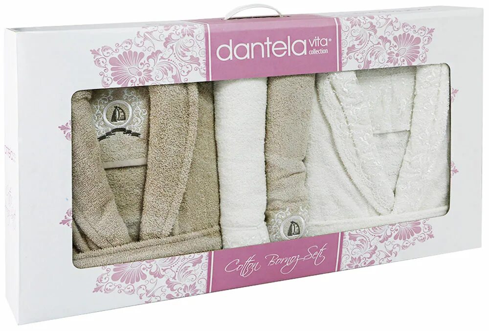 Полотенца dantela. Набор полотенец dantela. Дантела банные халаты набор. Vita collection