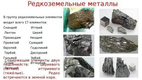 Название редкоземельных металлов