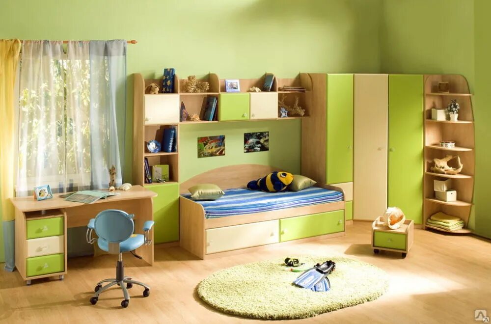 Детская мебель на заказ mosmirmebeli. Детская Радуга лазурит. Детская мебель. Детские комнаты. Детская спальня.