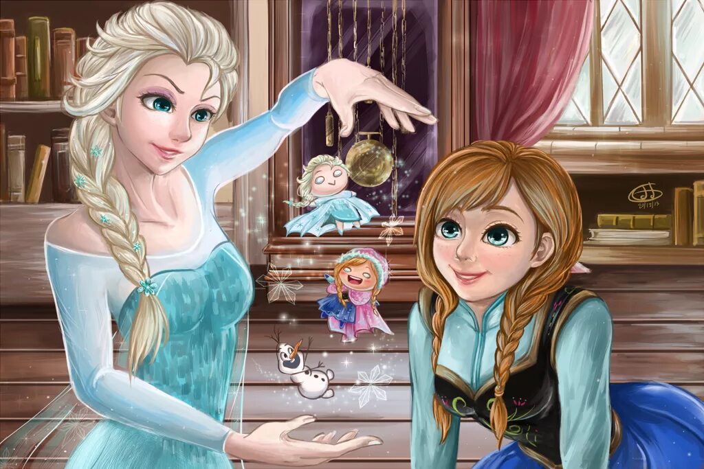 Холодное сестра 2. Frozen Elsa and Anna.
