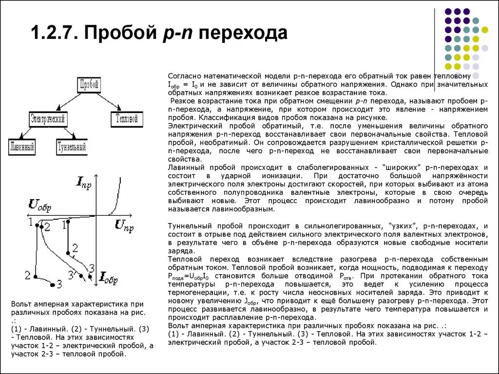 Туннельный пробой p-n перехода стабилитрона. Вах пробоя p-n перехода. Механизм туннельного пробоя в стабилитроне. Поверхностный пробой p-n перехода.