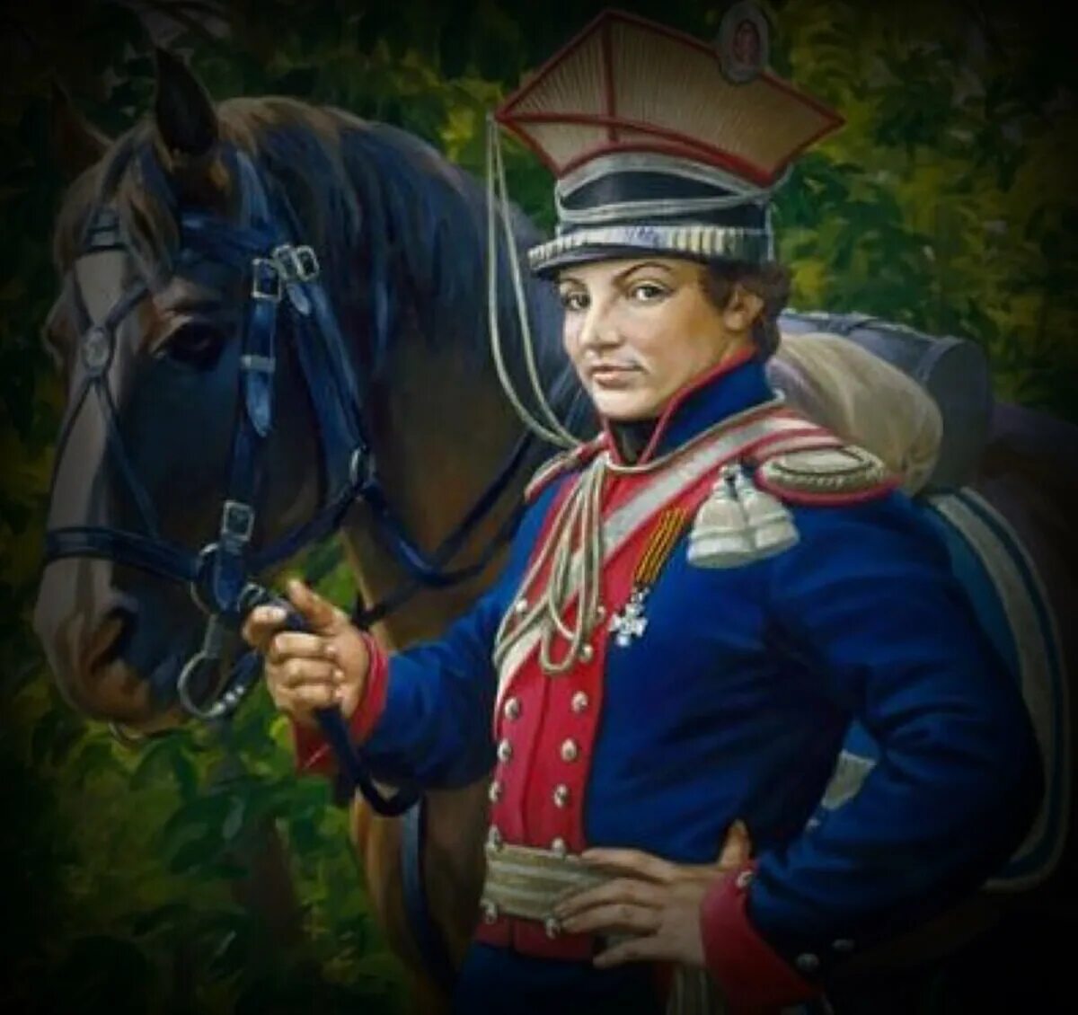 Женщина офицер герой войны 1812