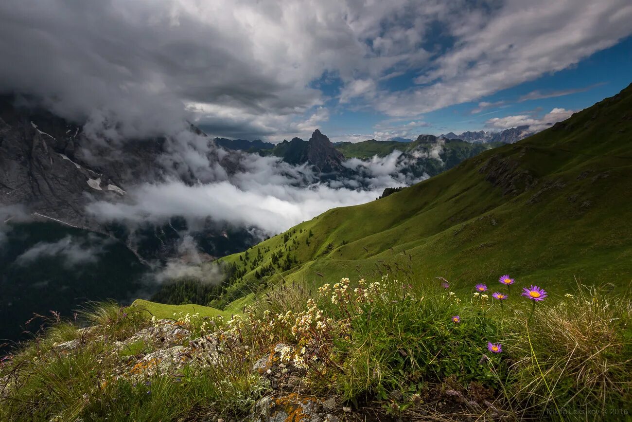 Дождь в горах. Горы после дождя. На склоне горы. Кавказ дождь.