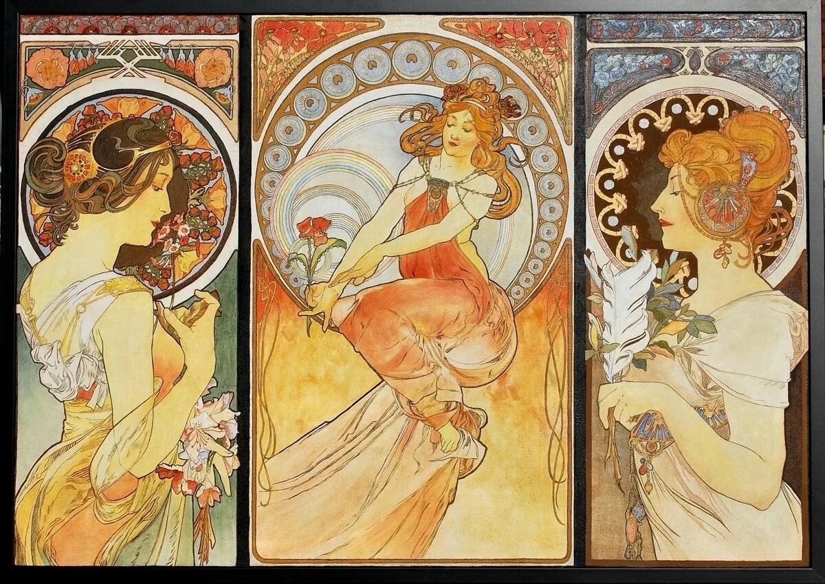 Направление искусства модерн. Ар нуво альфонс муха. модерн альфонс муха. альфонс муха (1860–1939. альфонс муха стиль.