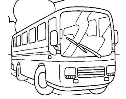 Раскраска автобус 6 лет