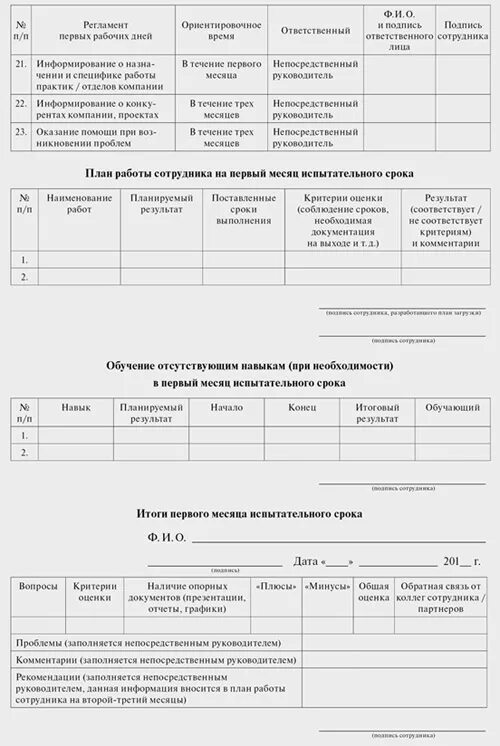 Оценка испытательного срока. План работы на время испытательного срока образец. План работы на испытательный срок. Форма плана работы на испытательный срок. План работы на период испытательного срока пример.