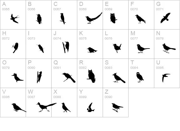 Bird font