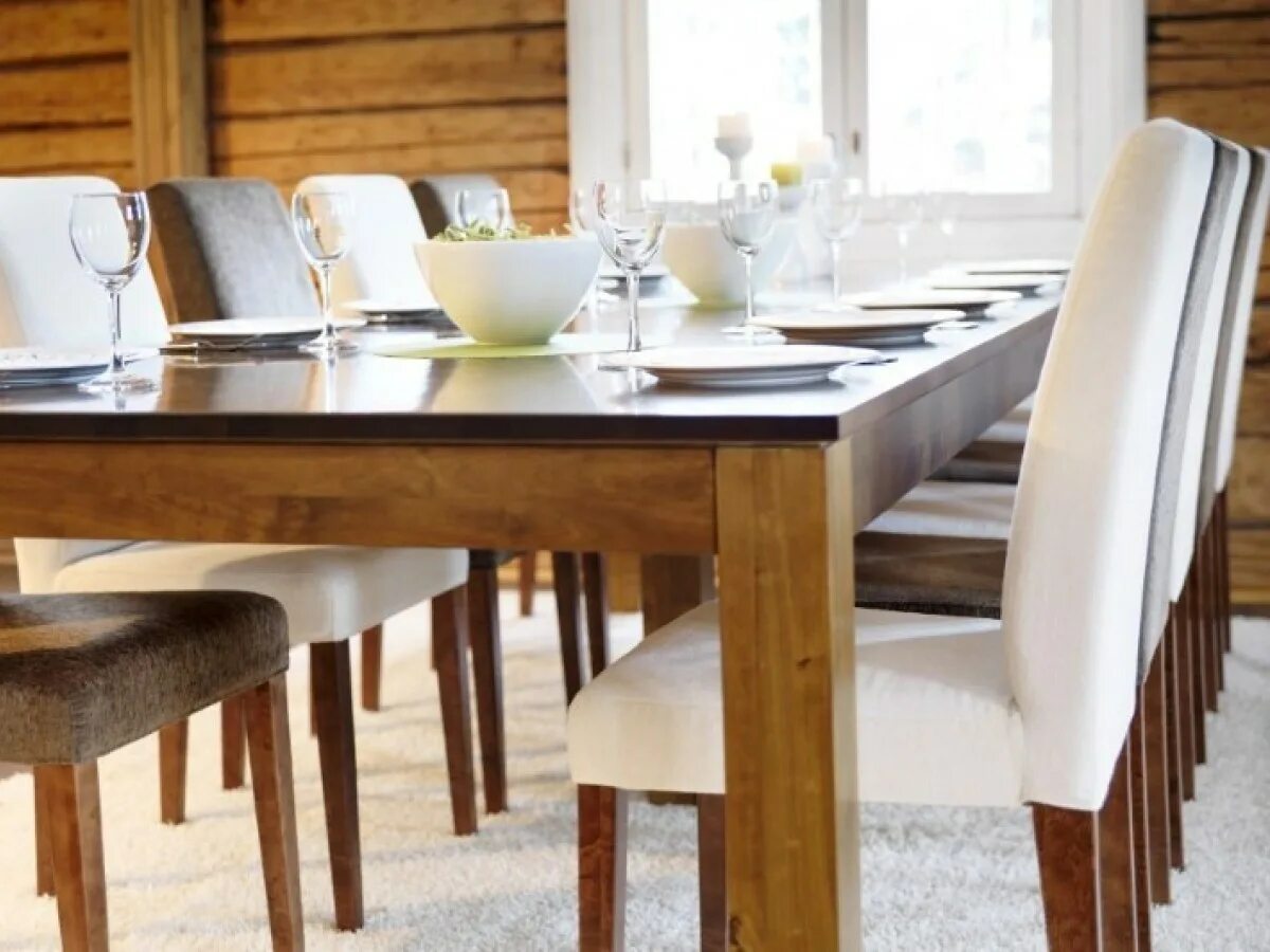 Столовая группа Walnut Dining Table w/6 Chairs. Стол кухонный «Pohjanmaan». Современный кухонный стол. Деревянный стол на кухню. Лучший обеденный стол