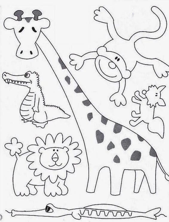 Жираф раскраска для детей. Шаблоны животных жарких стран. Шаблоны животных для рисования. Трафареты диких животных для аппликации. Раскраска.