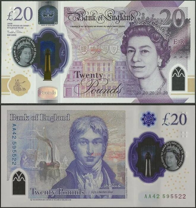 20 фунтов в рублях на сегодня. 20 Фунтов банкнота Великобритании. 20 Фунтов стерлингов с Уильямом Тернером. Банкноты Великобритании 5 фунтов. 20 Фунтов 2020 Великобритания.