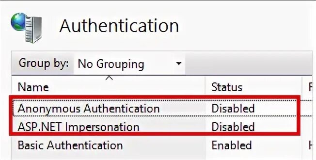 Auth group. Auth group