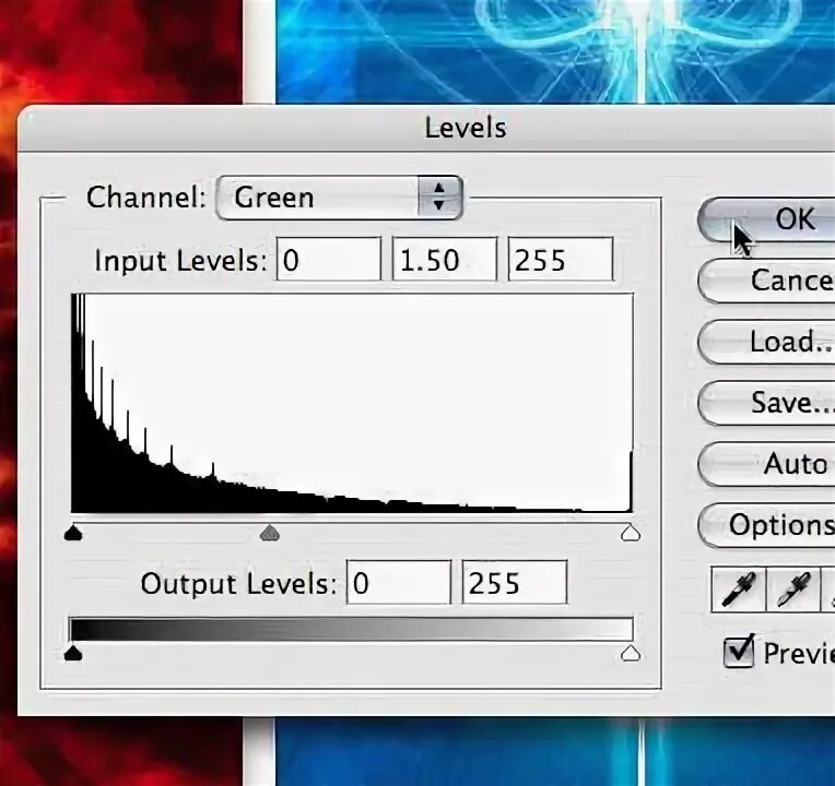 Программы Альфа-канал. Input levels