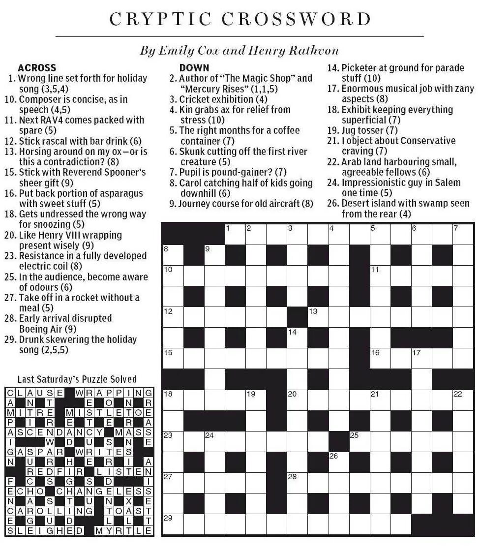 Solve the crossword