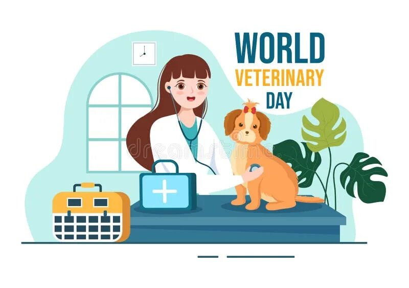 World veterinary day 2024. Vet day. World veterinary day 2024. Vet day. Фон ветеринар.
