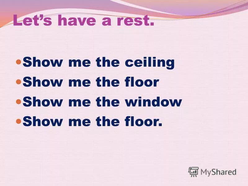 Let&#039;s have a rest. Let&#039;s have a rest
