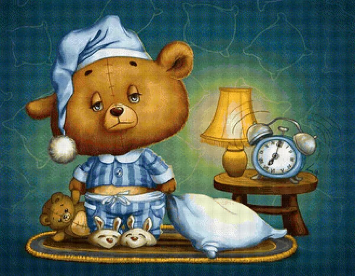Добрый вечер детям. Спокойной ночи, Медвежонок!. Сонный мишка. Сладких снов Медвежонок. Открытки спокойной ночи с мишками.