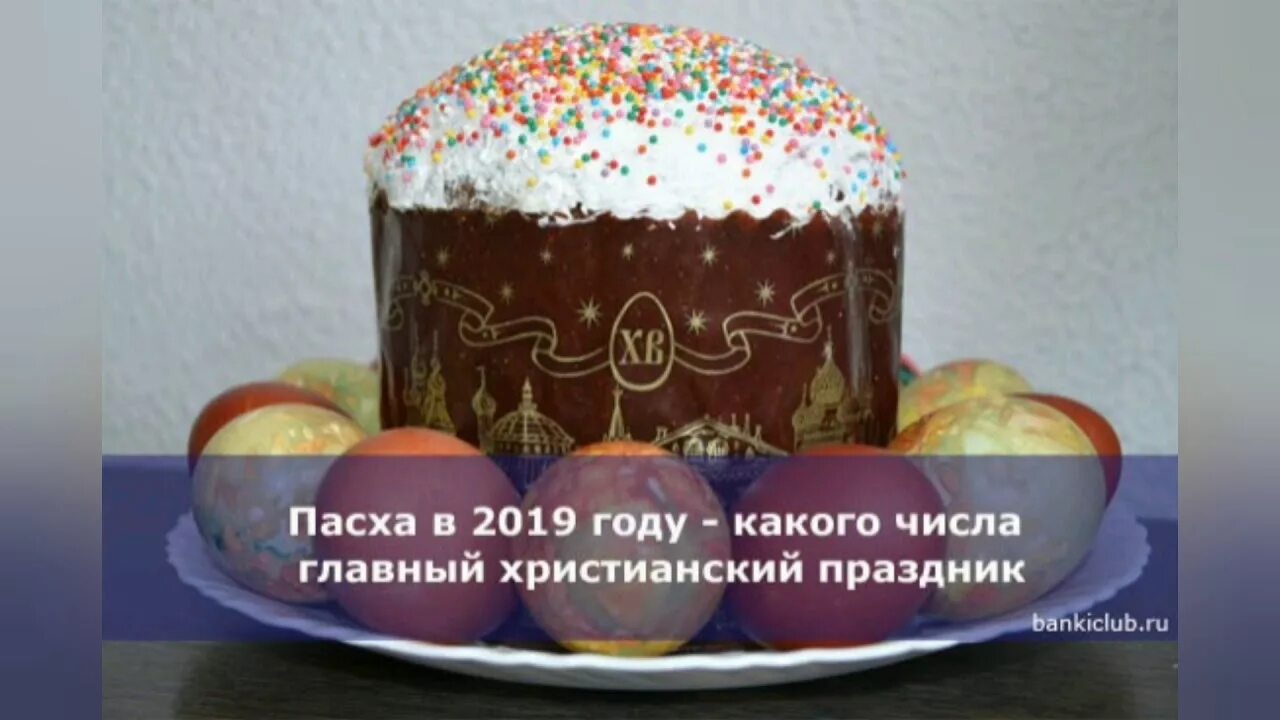 Пасха в 2019 году какого