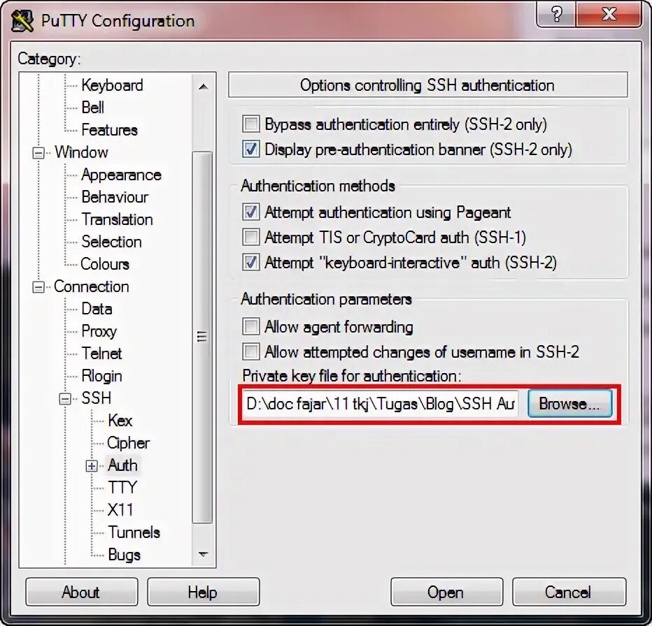 Missing auth parameters. Missing auth parameters