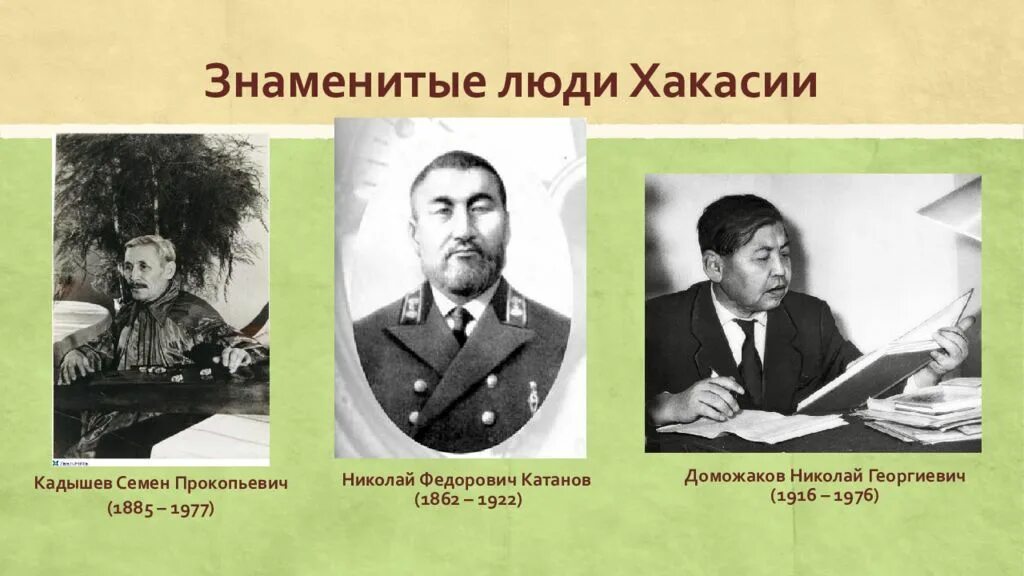 Знаменитые люди хакасии