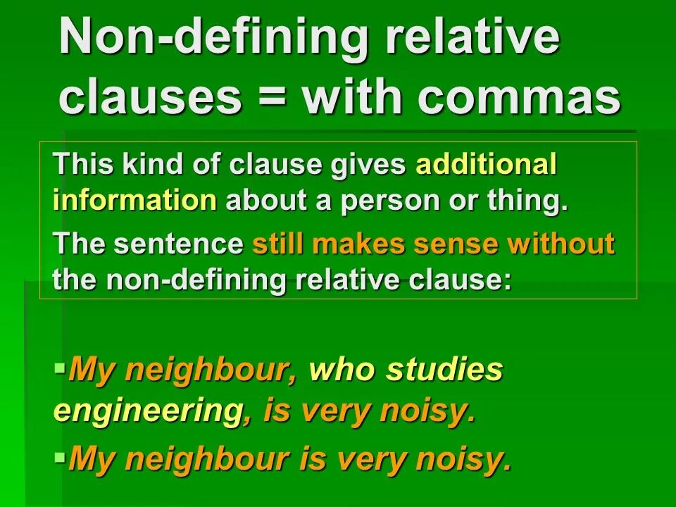 Related meaning. Non defining relative Clauses. Defining and non-defining relative Clauses правило. Non defining Clause. Defining и non-defining relative Clauses разница.