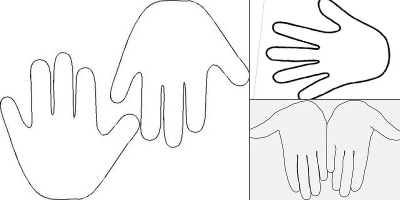 шаблон ладошки для вырезания из бумаги